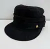 Chapéu Plano de Camurça Marrom para Mulheres, Outono e Inverno, Versátil, Plissado Vintage, Chapéu Equestre Emagrecedor, Aba Larga Tendência