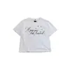 Estilo blanco a largo plazo, estilo callejero americano, cleanfit minimalista, nueva camiseta versátil con estampado de letras, transfronterizo