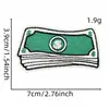 Adesivos de Tecido Bordados Criativos Dólar Riqueza Desenho Animado Notas de Banco Patch Decorativo Adesivos Cola Quente Acessórios para Roupas Peças de Bordado Elétrico