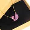 Moderna Cadena para Clavícula de Ganso y Pato Estilo Coreano para Mujer, Versátil y de Alta Gama, Exquisita y que No se Desvanece, Cadena de Amistad