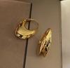 Aretes de aro grueso cepillado hechos a mano aretes de mujer simples que combinan con todo personalidad retro sentido de alta gama aretes moda viajera de moda mujeres