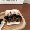 Pacote com 3 Cordas de Cabelo Cor de Curry Outono Novo Anéis de Cabelo de Cetim Francês Colon Corda de Cabelo Básica Versátil de Seda Artificial