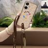 Adecuado para Funda de Teléfono Móvil Oppo Refrigeración Colgante del Cuello Nuevo Bolso de Hombro Pareja Creativa Versión Q A Prueba de Polvo Correa de Cuello Tendencia Diagonal