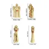 Enfeites Criativos de Estátua Pai-Filho Personagens Familiares Curativos Mãe e Filha Criança Cachorro Estátua Resina Personalizada