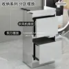 Gabinete de Herramientas para Salón de Peluquería, Gabinete de Trabajo para Barbería, Gabinete Moderno para Corte de Cabello, Mostrador Integrado de Acero Inoxidable para Herramientas, Salón de Peluquería