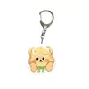Novo Pingente Chaveiro Urso de Manteiga Chaveiro Acrílico Fofo Acessório para Mochila de Estudante Presente Venda por Atacado