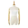 5061-26 Top Corto de Primavera con un Estilo Juvenil, Camisola Sexy Ajustada para Usar Sola o en Capas