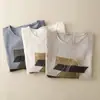 Nuevo Top Vintage de Algodón y Lino Estampado para Mujer, Suéter Artístico Versátil de Manga Corta, Camiseta Elegante