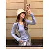 Hongmi Ropa/Buen Precio 2026 Otoño-Invierno Nueva Camiseta Interior de Lana Merino en Ocho Colores con Diseño de Cuello Alto