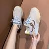 Zapatillas Gruesas Estilo Papá para Mujer, Nuevo Modelo Popular 2025, Tenis de Moda con Bloques de Color Primavera y Verano, Zapatos Blancos Versátiles
