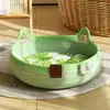 Nido para Gatos, Nido Tejido Universal para Mascotas para Todas las Estaciones, Tablero Rascador para Gatos, Resistente a los Arañazos, Resistente al Desgaste, No Suelta Pelo, Lavable, Nido Fresco de Verano, Nido para Dormir