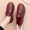 Zapatos de Mujer de Otoño, Zapatos Planos para Mediana Edad y Mayores, Zapatos de Tela con Suela Plana Transpirables, Zapatos Impermeables para Madres, Suelas Suaves Antideslizantes, Zapatos Cómodos para Personas Mayores