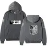 Sudaderas con Capucha de Anime Japonés Attack on Titan Sudaderas con Capucha para Hombre Chaqueta Moda Casual Sudaderas Holgadas Y2