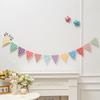Bandera de feliz cumpleaños para decoración de fiestas, diseño de escena, accesorios para fotos de bebés, niños y niñas