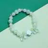Nuevo Pulsera de Cristal Dulce de Trébol de Cuatro Hojas para Mujer Diseño de Nicho Ins DIY Puesto de Mejor Amiga Suministro para Transmisión en Vivo Venta al por Mayor