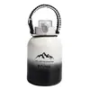 Termo grande para exteriores, taza térmica de acero inoxidable 316L, portátil con asa, botella de agua deportiva de doble uso para hombres