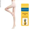 Meias de seda femininas ultrafinas anti-gancho seda cor da pele meias de abacaxi artefato para pernas leves meia-calça virilha 0d primavera e verão