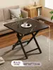 Mesa plegable, Mesa de comedor para uso doméstico, Mesa para apartamentos pequeños, Mesa redonda simple, Mesa portátil para viviendas de alquiler, Mesa portátil para exteriores para montar puestos, Mesa cuadrada para comer