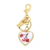 Llavero de Moda Transfronterizo de Lujo Ligero con Forma de Corazón y Cereza para Mujer, Colgante para Bolso y Coche, Accesorio Exquisito, Regalo para Mejor Amiga