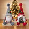 Decorações de Natal Personalizadas Postura Sentada Escandinava Papai Noel Country Americano Enfeites de Anão Bonecas Tricotadas