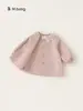 Ropa Infantil Youbao Estilo Coreano Abrigo para Niñas con Cuello de Muñeca de Encaje, Top para Niños Pequeños Primavera y Otoño con Lazo, Ropa Infantil Suave