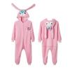 Pijama Labubu de dibujos animados para mujer de una pieza de franela con diseño de animal capibara al por mayor de fábrica para venta transfronteriza