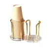 Dispensador de Copos Descartáveis Acrílico Suporte de Copos de Mesa Suporte de Balcão Porta-Copos de Papel de Luxo Leve Prateleira de Armazenamento Doméstico