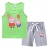 Traje Deportivo Casual de Dos Piezas para Niños Pequeños y Medianos - Chaleco y Pantalón de Verano 2023, Camiseta Base, Ropa Exterior Delgada sin Mangas
