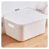 Tampa de Plástico Caixa de Armazenamento Espessa Caixa de Armazenamento Grande Cesta de Armazenamento para Lanches e Brinquedos Caixa de Armazenamento para Roupas de Mesa de Dormitório