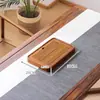 Bandeja de té de madera maciza de palo de rosa modelo nuevo 2024 bandeja de almacenamiento de agua para el hogar mesa de té pequeña seca de madera para sala de estar