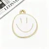 Accesorios para Joyería de Aleación DIY Colgante Esmaltado de Cara Sonriente de Dibujos Animados Pulsera Collar Llavero Colgante Pequeño Personalizado
