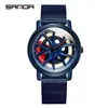 SANDA SANDA 1025 reloj de cuarzo para hombre hueco casual moda movimiento japonés Reloj para hombre