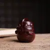 Novo Estilo Único Escultura em Jacarandá com Chifre de Rinoceronte Design Côncavo-Convexo Decoração de Mesa para Escritório Atacado e Dropshipping