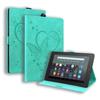 Funda de cuero para tableta Amazon Fire 7 2022, estilo retro esmerilado con diseño de mariposa en relieve.