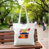 Venda Direta de Fábrica Bolsa de Lona Portátil Sacola de Compras Publicitária Criativa Sacola de Presente Estampada Espessa Pronta para Venda