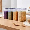 Recipiente Hermético para Alimentos Caixa de Armazenamento de Grãos Cozinha Caixa Hermética Transparente Barril Selado para Produtos Secos Barril de Arroz Pote de Armazenamento Caixa