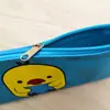 Bolsa de Lápices de Lona con Cremallera de Dibujos Animados Creativos e Inspiradores Bolsa de Tote para Estudiantes Caja de Papelería Simple Regalo para el Día del Niño Bolsa de Lápices