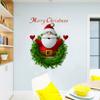 FX1035 Abraza a Papá Noel Pegatinas de Pared Nuevo Navidad Año Nuevo Ventana de Vidrio Puerta Pared de Fondo Pegatinas Decorativas