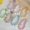 Nueva muñeca de letra cadena para teléfono móvil con cuentas vivir con la misma cadena colgante llavero de coche colgante para bolso accesorios al por mayor