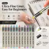 Bolígrafo de graffiti para decoración de uñas de color líquido directo transfronterizo, punta de aguja de 0.5 mm para decoración de uñas, rotulador de pintura para uñas de Instagram