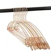 Cabide de metal semicircular em arco para casa, cor ouro rosa, criativo, sem costura, suporte para pendurar roupas em guarda-roupa, armário