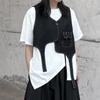 Design Sense Nicho Yohji Yamamoto Estilo Dark Decoração Linha Clara Colete Irregular para Mulheres Homens Primavera e Verão Colete Fino