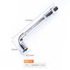 Llave de tubo en forma de L, llave de punzón, llave de tubo, herramienta manual de reparación de neumáticos para reparación de automóviles métrica en forma de 7