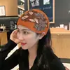 Diadema Floral Elegante Ancha Vintage Elástica para el Cabello Turbante para Mujeres