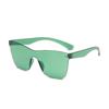 Gafas de sol de moda 2024 estilo western degradado multicolor opcional sin montura una pieza protección solar para exteriores