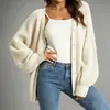 Cárdigan de punto para mujer Amazon, Comercio transfronterizo europeo y americano, Nuevo abrigo suéter holgado de un solo botón para otoño e invierno