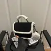 Bolso de Hombro Acolchado Bolso Silla Bolso de Terciopelo Bolso de Mujer Otoño e Invierno Nuevo Nicho Bolso de Mano Mate Bolso Cruzado Retro