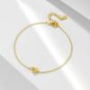 Pulseira de Amor em Prata de Lei 925 Eletrogalvanizada em Ouro 14K em Forma de Coração Feminina Europeia e Americana Transfronteiriça Moda Simples Luxo Leve Joia de Alta Qualidade