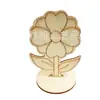 Soporte para Graffiti Juguetes Pintados a Mano DIY Paquete de Materiales de Educación Temprana para Jardín de Infantes Adornos Florales Estereoscópicos Blancos de Madera