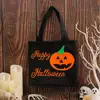 Bolsa de Tela Calabaza de Halloween para Dulces, Bolsa de Regalo de Galletas para Centro Comercial y Jardín de Infancia, Bolsa Decorativa de Halloween para Dulces